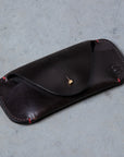 Croots Malton Bridle Leather Glasses Case Dark Havana