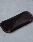 Croots Malton Bridle Leather Glasses Case Dark Havana