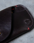 Croots Malton Bridle Leather Glasses Case Dark Havana