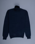 Drumohr Luxury 30G Cashmere Roll Neck Blu Notte