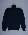 Drumohr Luxury 30G Cashmere Roll Neck Blu Notte