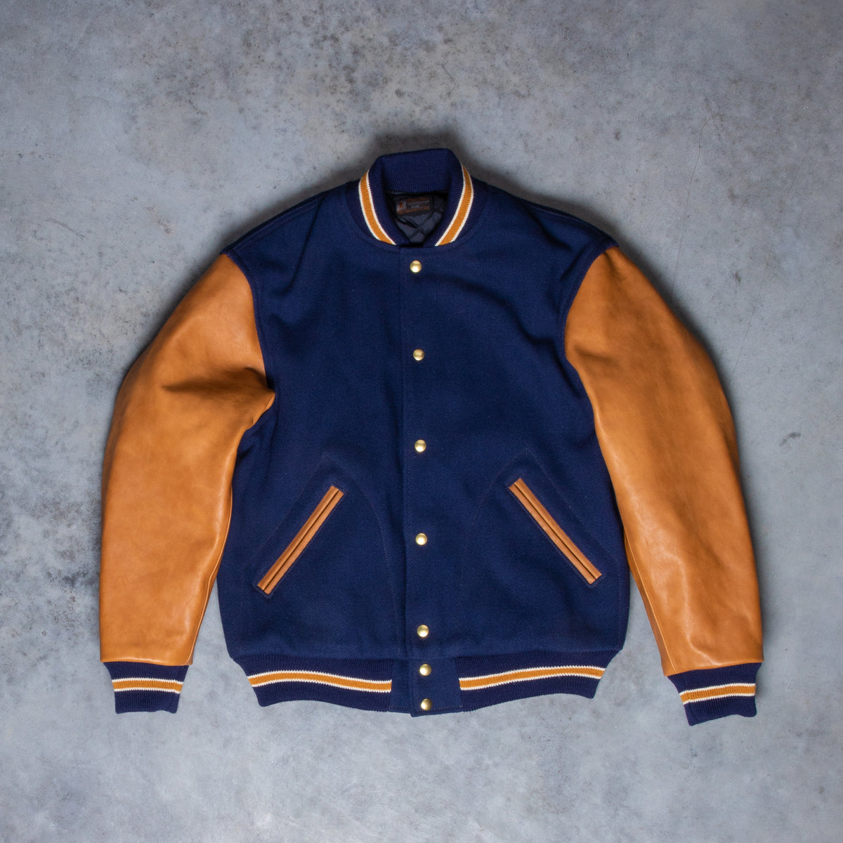 Letterman jacket blue and gold on sale