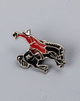 RRL Bucking Bronco pin enameled brass