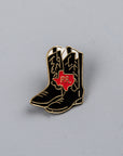 RRL Cowboy Boot pin enameled brass