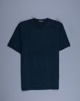 James Perse Elevated Lotus Jersey Short Sleeve Crew Neck Tee French Navy