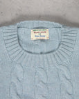 William Lockie Chirnside Cashmere Cable Crew Neck Haar