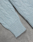 William Lockie Chirnside Cashmere Cable Crew Neck Haar