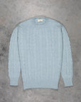 William Lockie Chirnside Cashmere Cable Crew Neck Haar