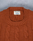 William Lockie Chirnside Cashmere Cable Crew Neck Volkan