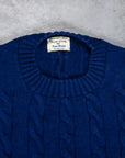 William Lockie Chirnside Cashmere Cable Crew Neck Inchiostro