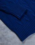 William Lockie Chirnside Cashmere Cable Crew Neck Inchiostro