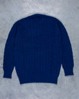 William Lockie Chirnside Cashmere Cable Crew Neck Inchiostro