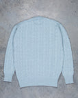 William Lockie Chirnside Cashmere Cable Crew Neck Haar