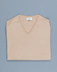 William Lockie x Frans Boone 30 gauge Loro Piana Merino's V-Neck Sandstorm