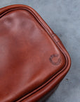 Croots Vintage Leather Wash Bag Port
