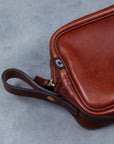 Croots Vintage Leather Wash Bag Port