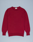 William Lockie x Frans Boone 30 gauge Loro Piana Merino's Crew Neck Chianti