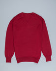 William Lockie x Frans Boone 30 gauge Loro Piana Merino's Crew Neck Chianti