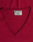 William Lockie x Frans Boone 30 gauge Loro Piana Merino's V-Neck Chianti