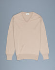 William Lockie x Frans Boone 30 gauge Loro Piana Merino's V-Neck Sandstorm