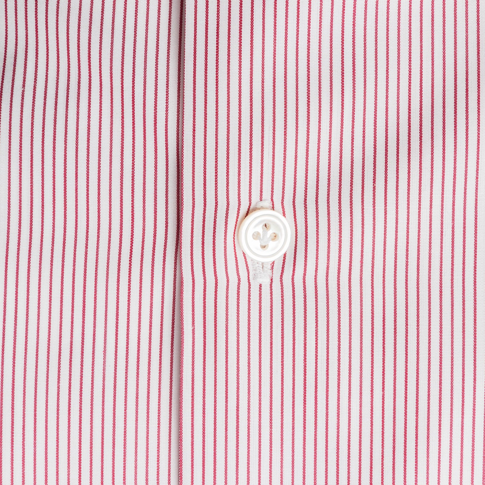 Finamore Napoli Shirt Eduardo Collar Alumo Burgundy Pencil Stripe