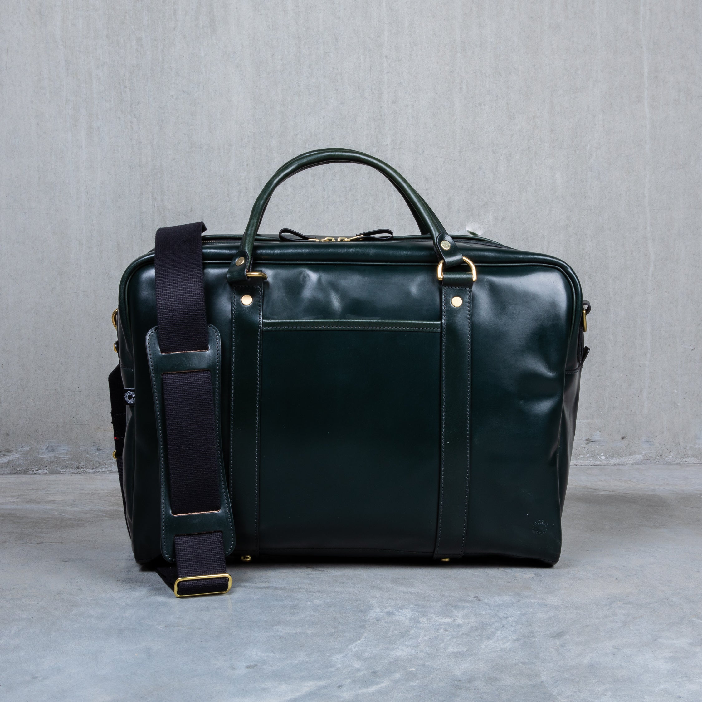 Croots Bridle Leather Holdall Racing Green - Medium