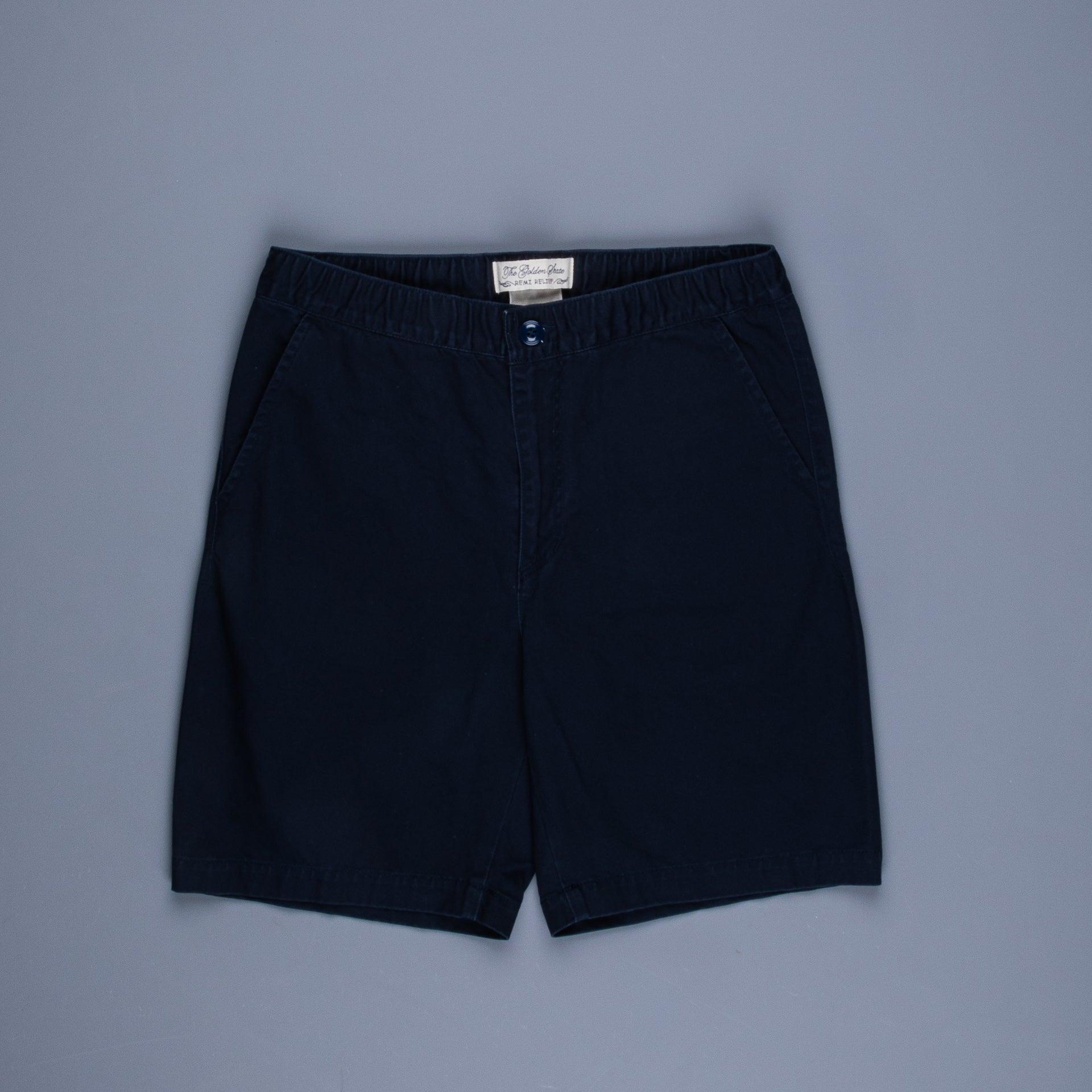 Remi Relief Side seamless vintage chino easy shorts Navy – Frans