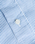 Gitman Vintage x Frans Boone Japanese woven stripe light Blue