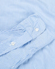Gitman Vintage x Frans Boone Japanese woven stripe light Blue