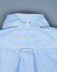 Gitman Vintage x Frans Boone Japanese woven stripe light Blue