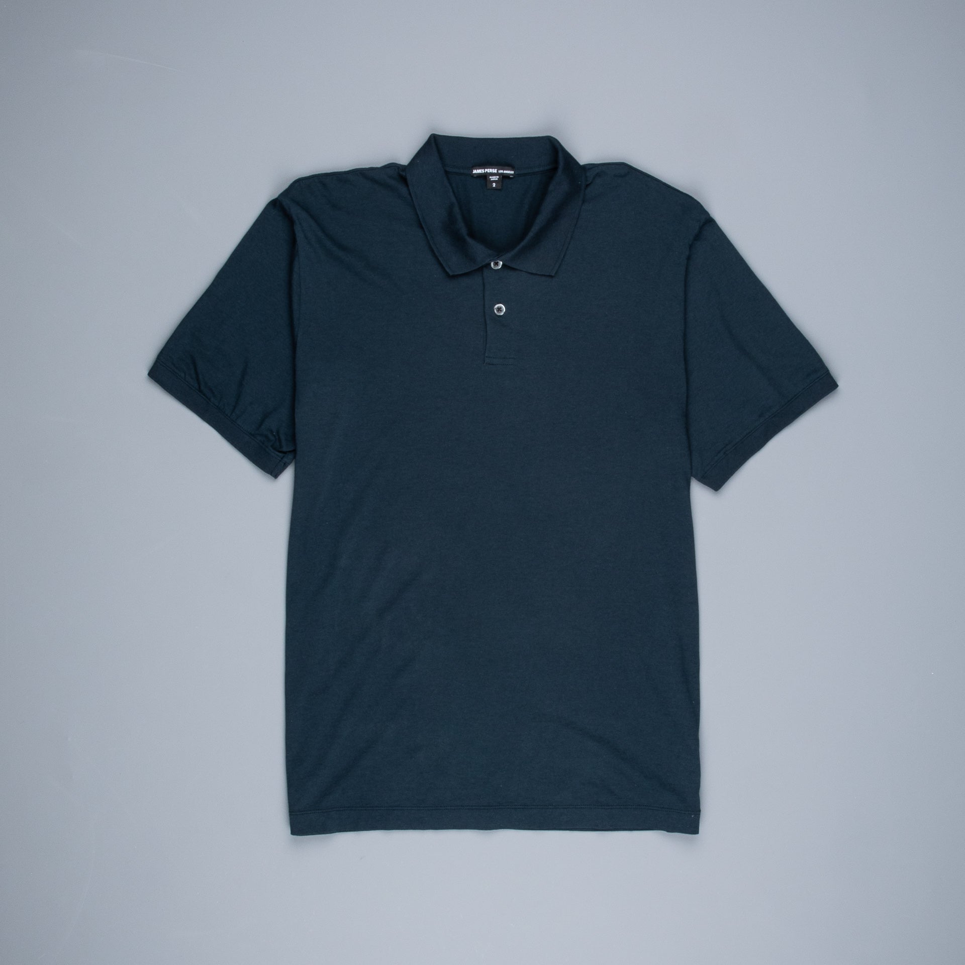James Perse Elevated Lotus jersey short sleeve polo french navy