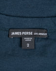 James Perse Elevated Lotus jersey long sleeve crew neck tee french navy