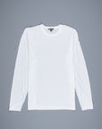 James Perse Elevated Lotus Jersey Long Sleeve Crew Neck Tee White