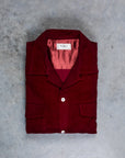 The Real McCoy's Corduroy Open Collar Shirt Burgundy