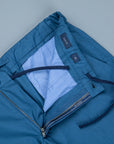 Incotex Model 64 Popelino Drawstring Pants Blu Medio