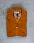 The Real McCoy's Corduroy Open Collar Shirt Mustard