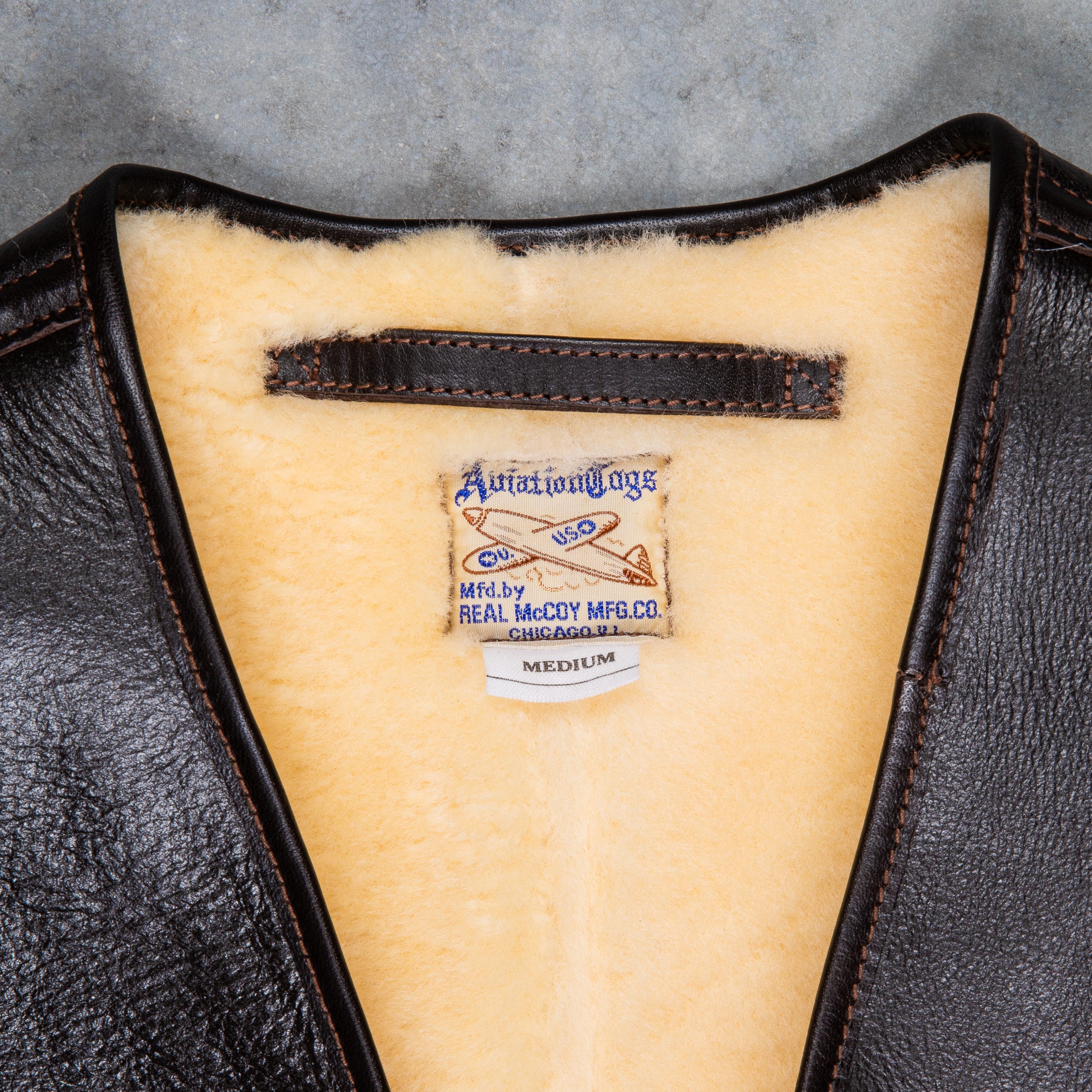 The Real McCoy's Type C-3 Vest MFG. Co Seal Brown – Frans