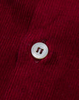 The Real McCoy's Corduroy Open Collar Shirt Burgundy