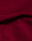 The Real McCoy's Corduroy Open Collar Shirt Burgundy
