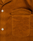The Real McCoy's Corduroy Open Collar Shirt Mustard