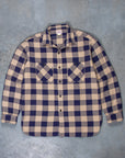 The Real McCoy's 8HU Buffalo Check Flannel Shirt Beige - Blue