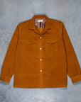 The Real McCoy's Corduroy Open Collar Shirt Mustard