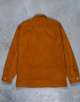 The Real McCoy's Corduroy Open Collar Shirt Mustard