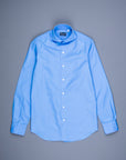 Finamore Milano Shirt Collo Sergio Blu Avio