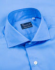 Finamore Milano Shirt Collo Eduardo Blu Avio