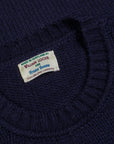 William Lockie x Frans Boone Alain Lambswool Crew Neck Navy