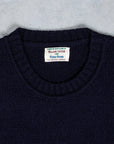 William Lockie x Frans Boone Alain Lambswool Crew Neck Navy