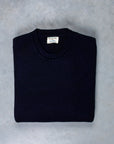 William Lockie x Frans Boone Alain Lambswool Crew Neck Navy