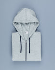 James Perse Vintage Heathered cotton hoodie heather grey