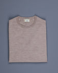 William Lockie x Frans Boone 30 gauge Loro Piana Merino's Crew Neck Oatmeal